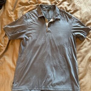 Travis Mathew Striped Gray Polo Shirt